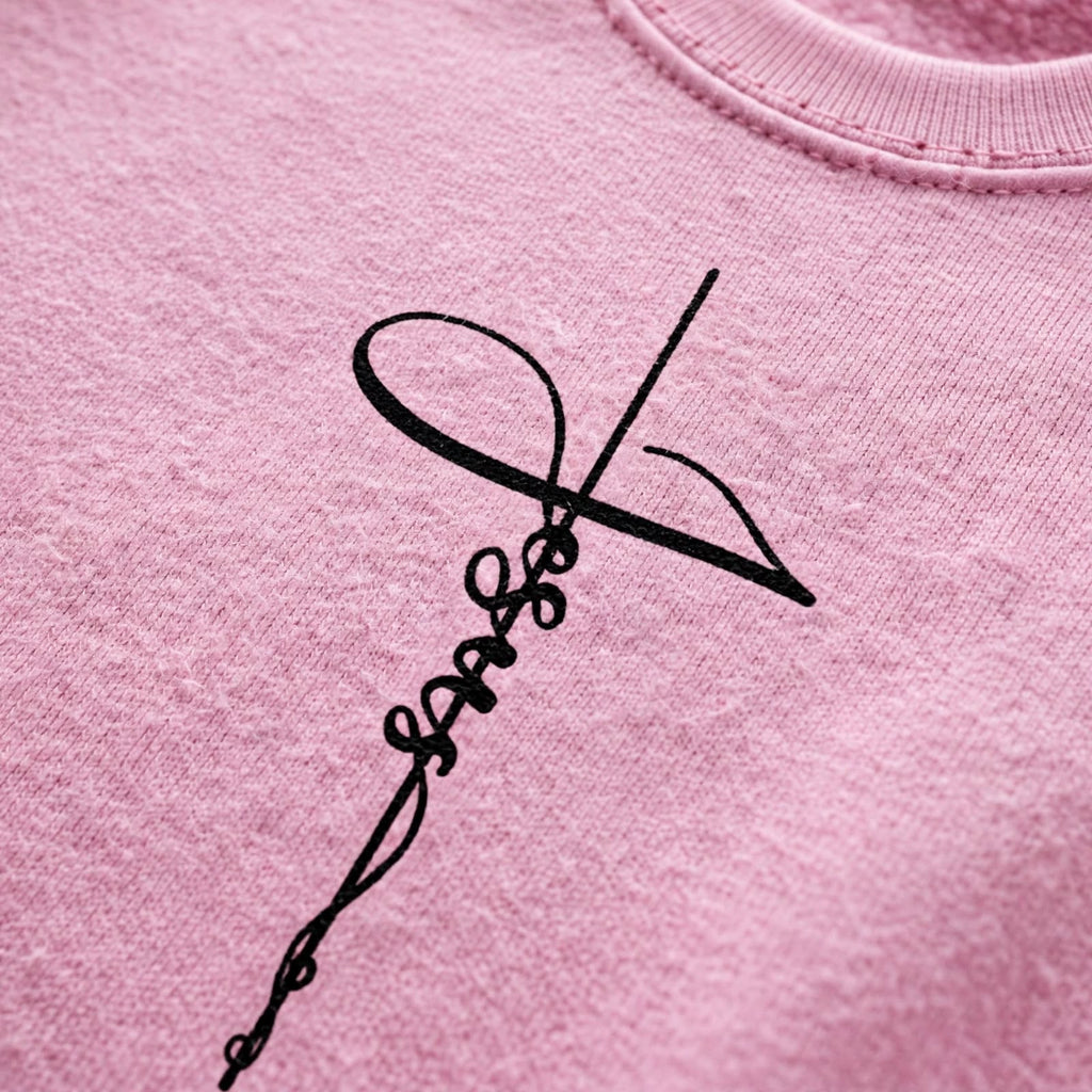 Sweatshirt Douceur Divine - Rose Pastel