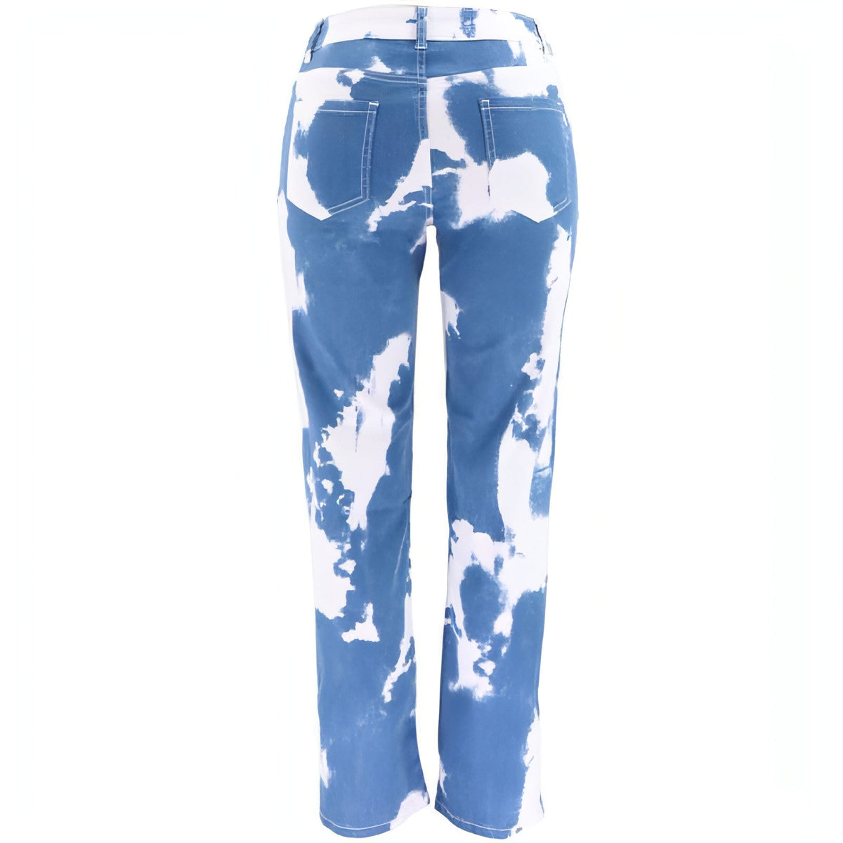 Women's tie-dye straight leg jeans