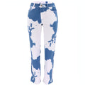 Women's tie-dye straight leg jeans