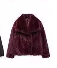 Manteau d'hiver pour femme en matière duveteuse, épais et chaud, avec revers-16