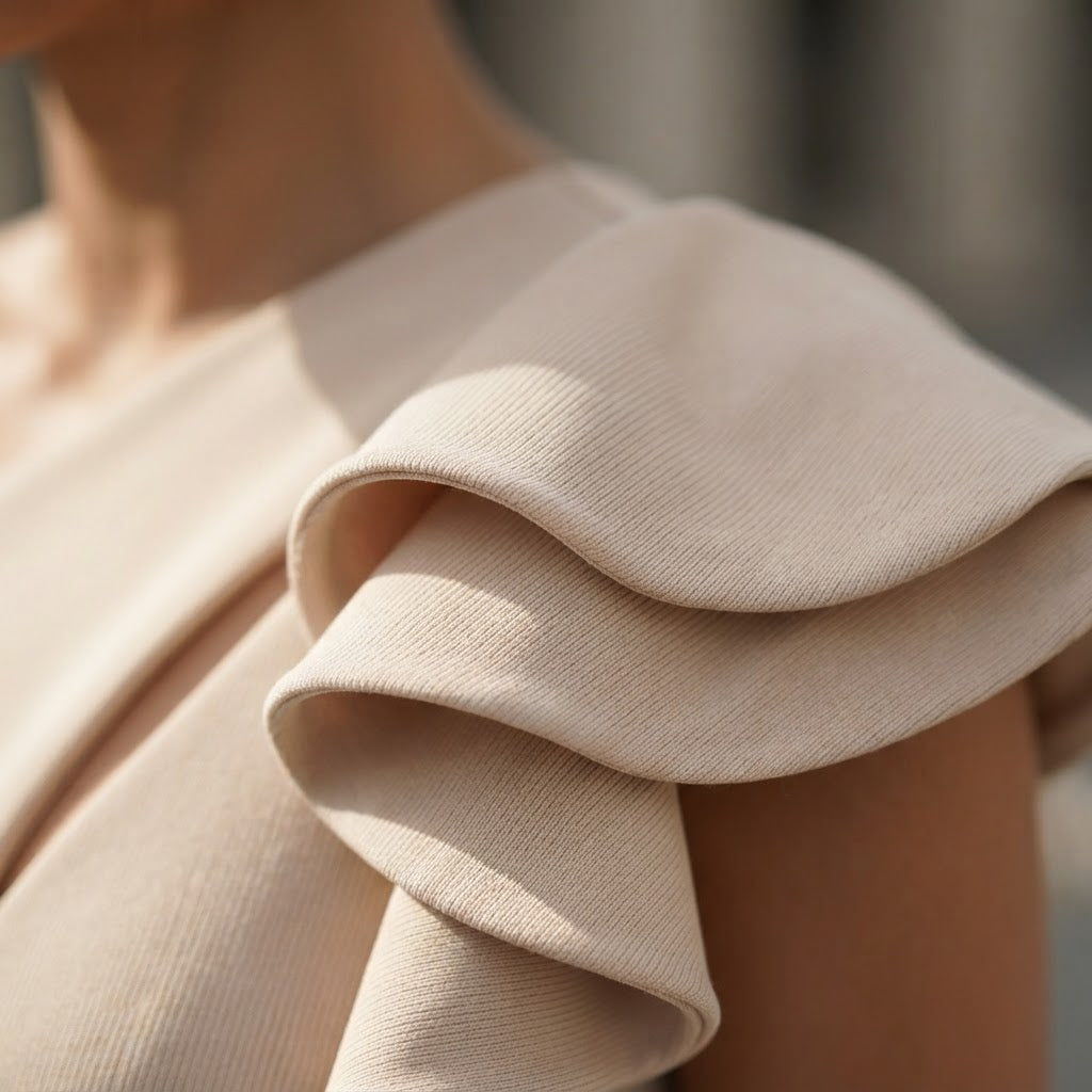 Robe Asymétrique Noémie - Volants Plissés