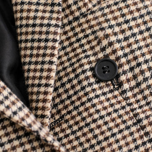 Blazer à Carreaux Vintage 'L'Intemporelle' - Chic & Structuré