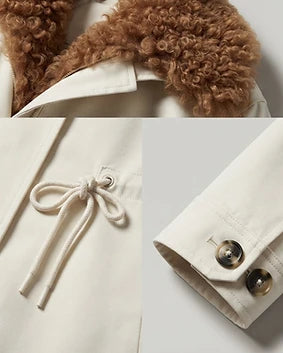 Parka mi-longue en duvet « Green Mile Miracle » à cordon de serrage et coupe ample