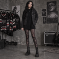 Gothic Pattern Fishnet Tights-0
