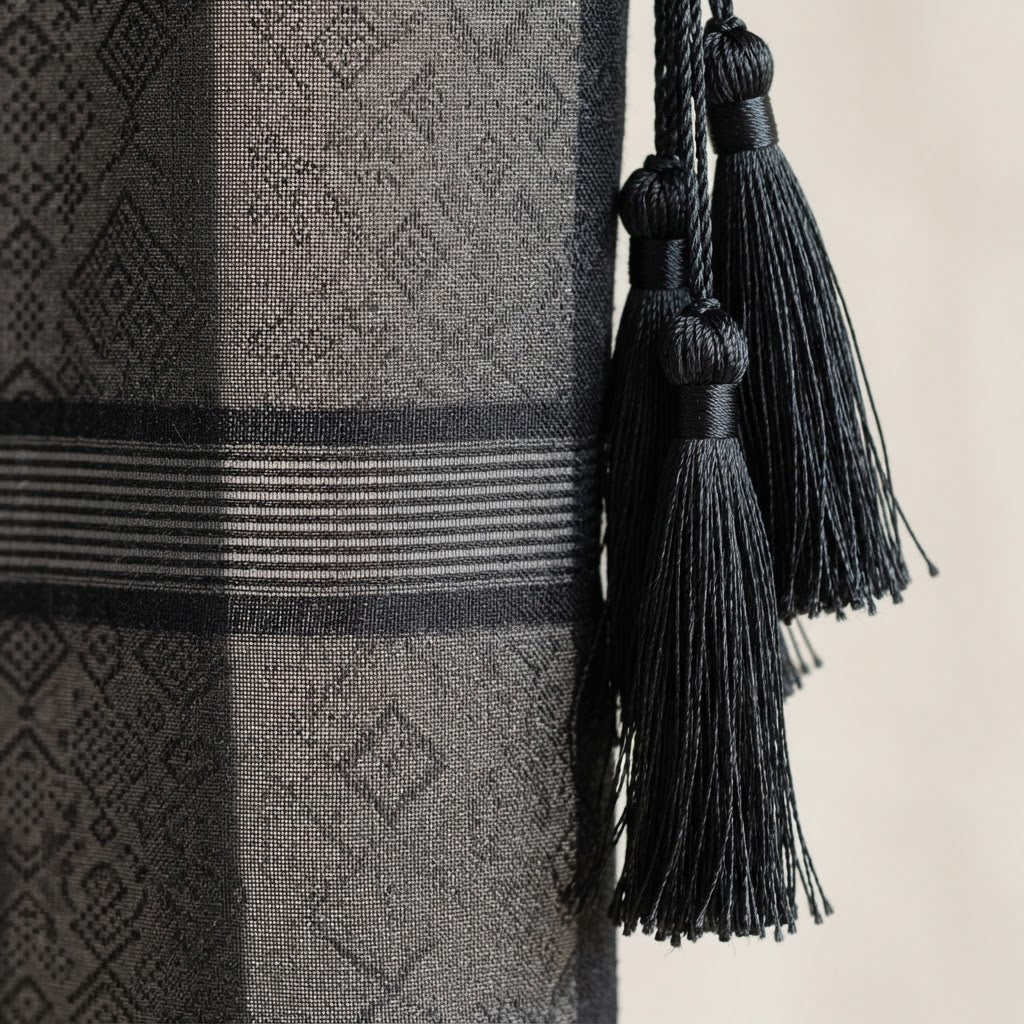 Geometric Pattern Tassel Cover Up