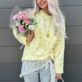 Pull à col rond à imprimé floral chic pour femme, en polyester léger-4