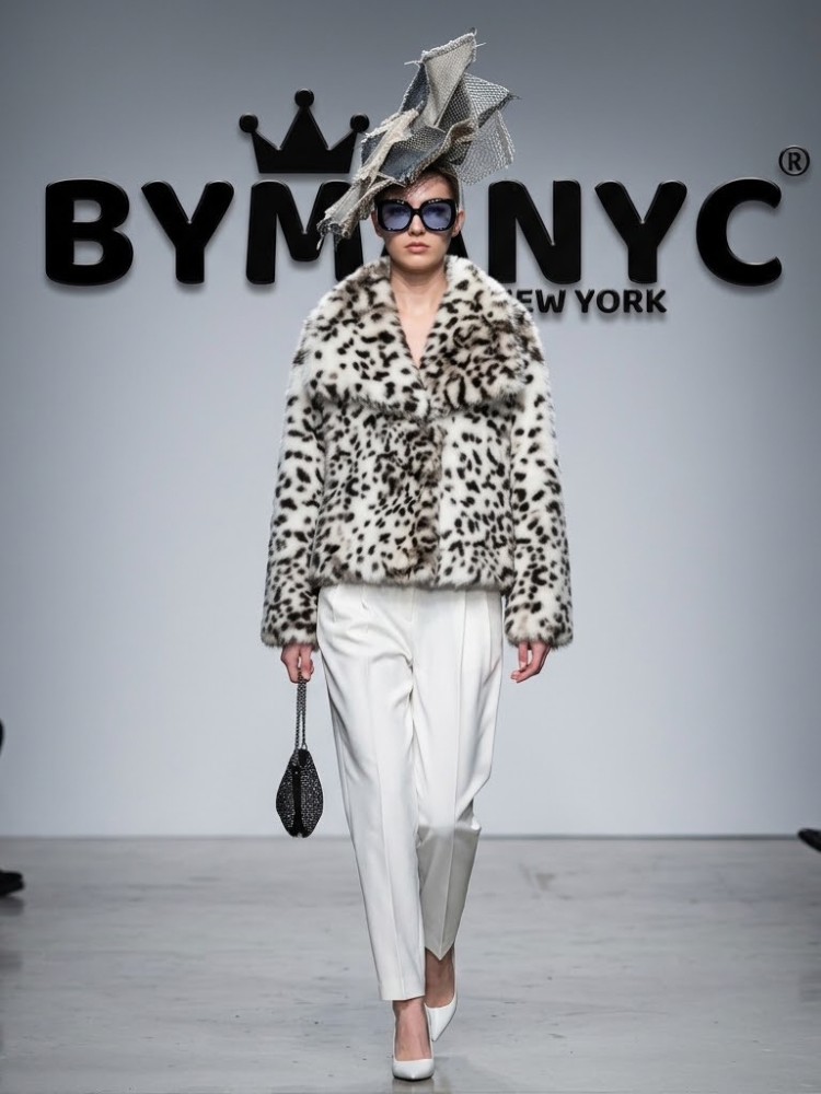 Veste en fausse fourrure motif léopard des neiges pour femme – BYMANYC New York Modern Fashion-0