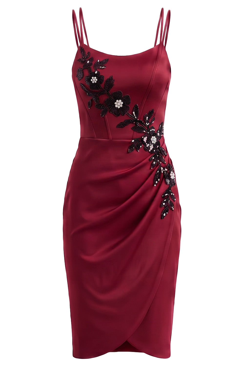 VIVIENNE Corset Evening Dress - Crimson-3