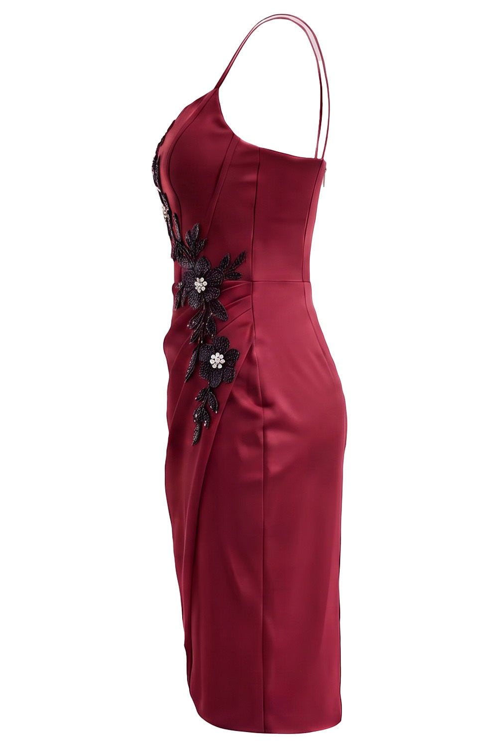 VIVIENNE Corset Evening Dress - Crimson-4