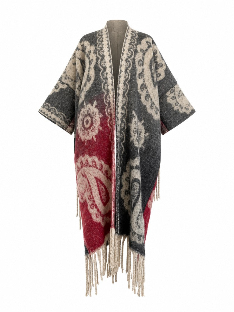 Wanderlust Tassel Knit Kimono-5