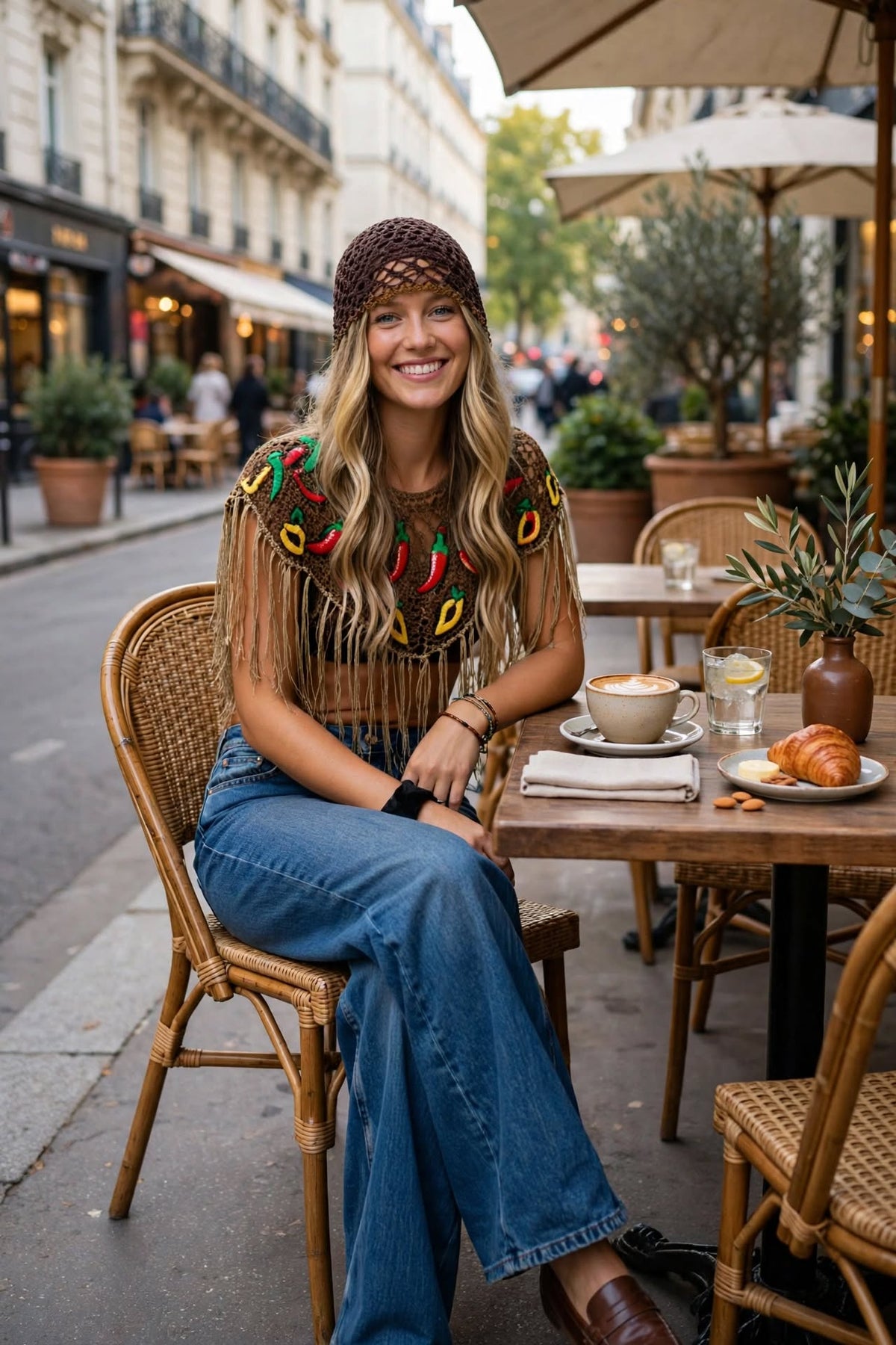 Top Crop à Franges Bohème Chic – Pour une allure élégante au quotidien