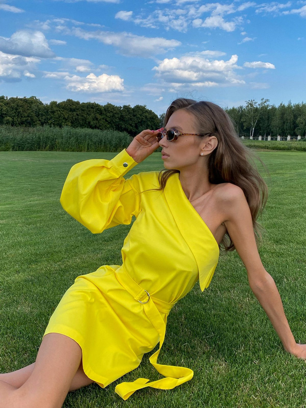yellow summer event dress