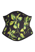 Midnight Black Delinda Botanical Underbust Corset-0
