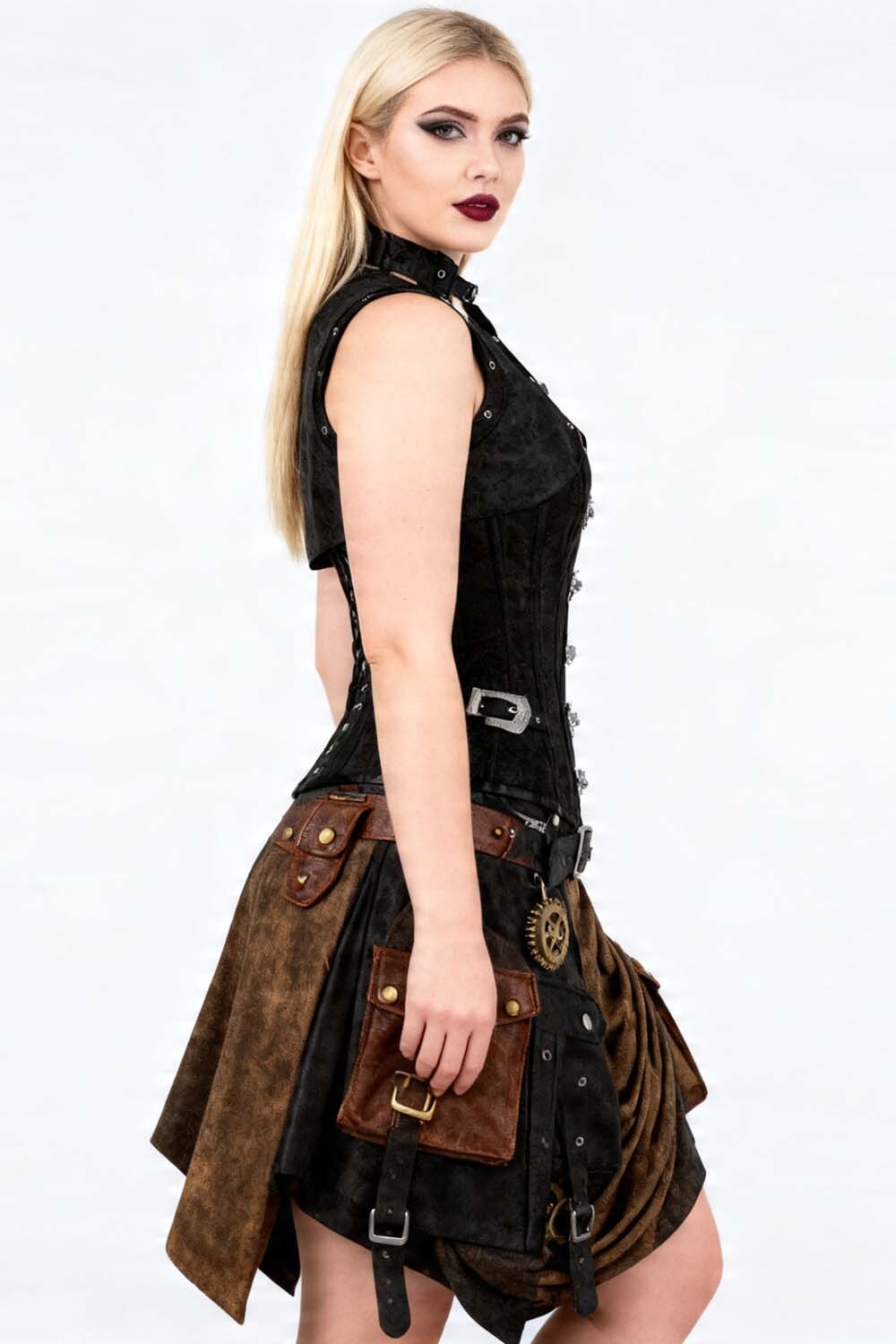 Midnight Black Selene Overbust Corset-1