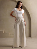 Women's trendy slimming casual pants for spring and autumn, loose fit and low-waist.