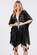Geometric Pattern Tassel Cover Up-0