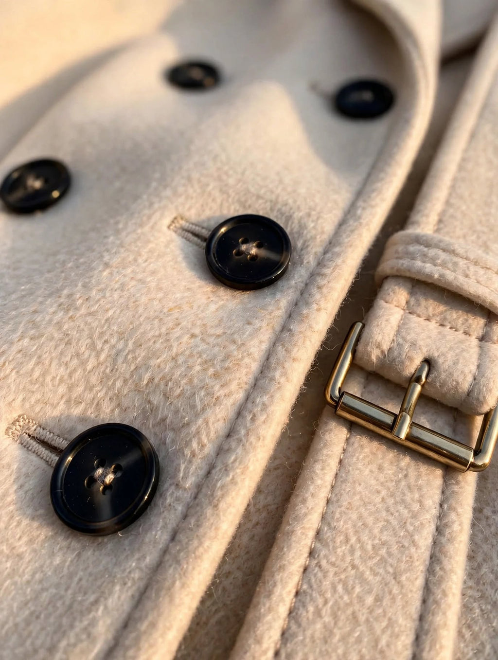 Manteau d'hiver décontracté à manches longues et ceinture croisée pour femme