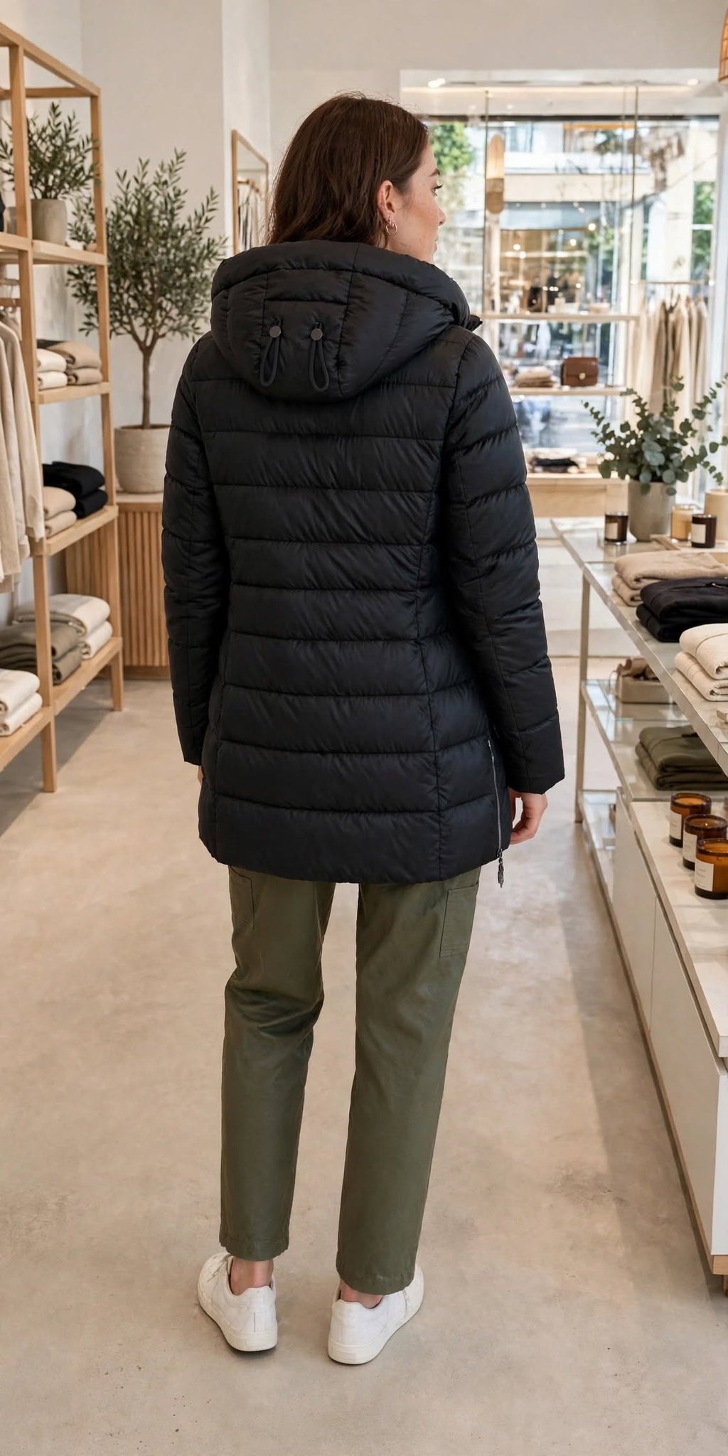 Warmer, wasserabweisender Damen-Winterparka mit Kapuze