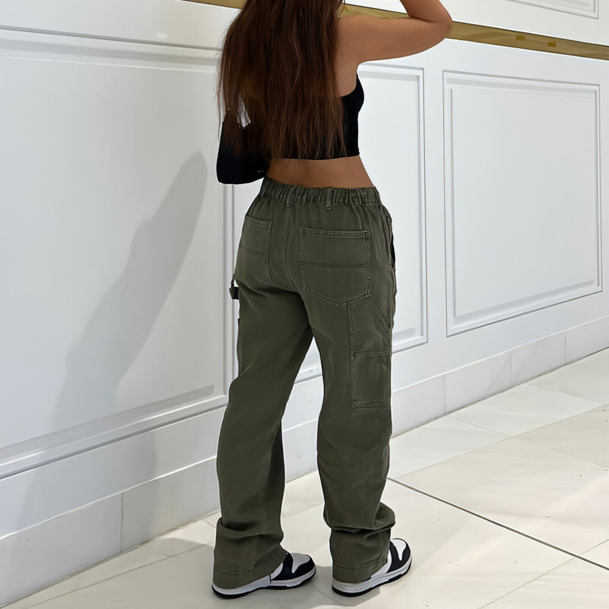 CargoMuse™ – Jean utilitaire taille haute à jambes droites pour femmes