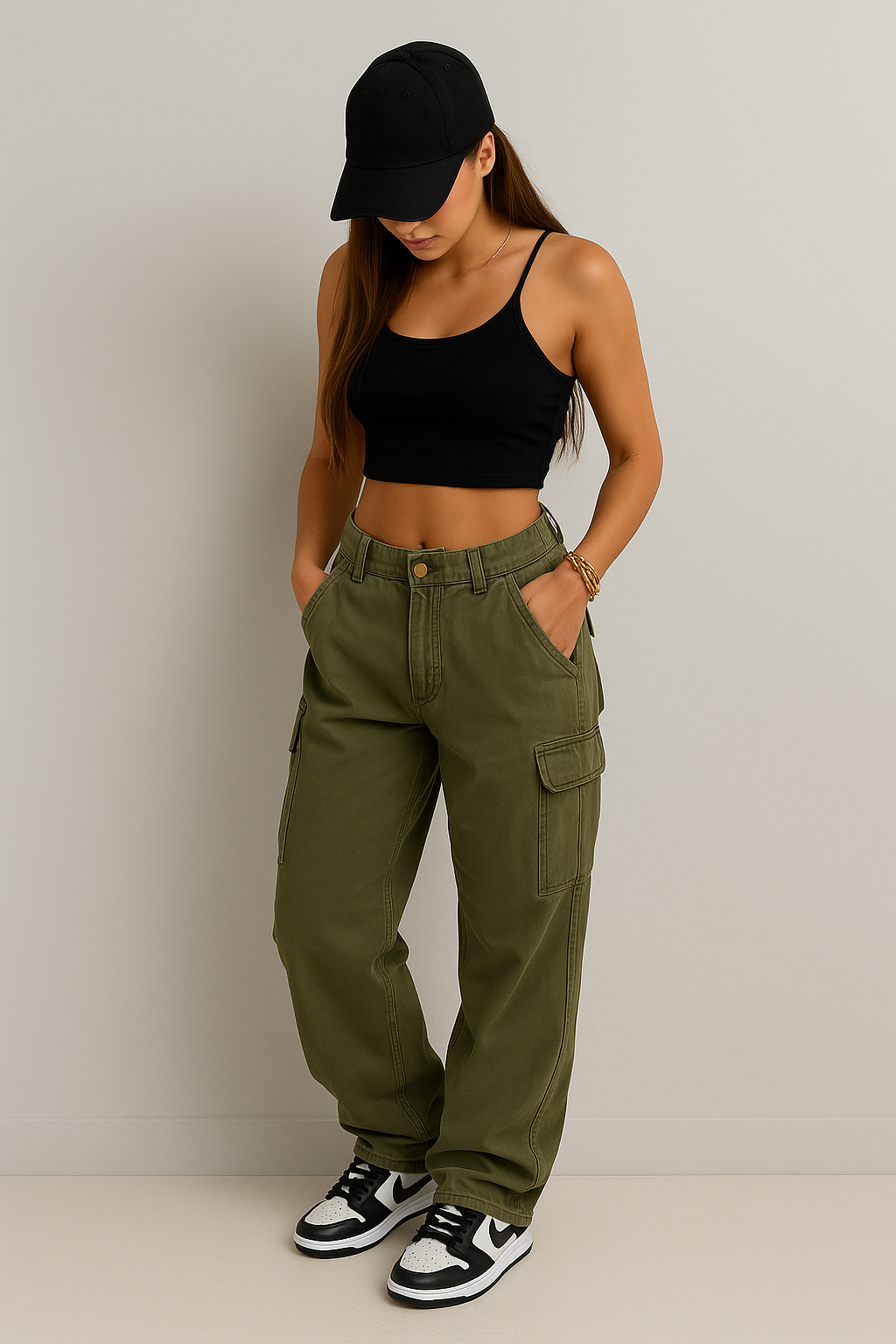 CargoMuse™ – Jean utilitaire taille haute à jambes droites pour femmes