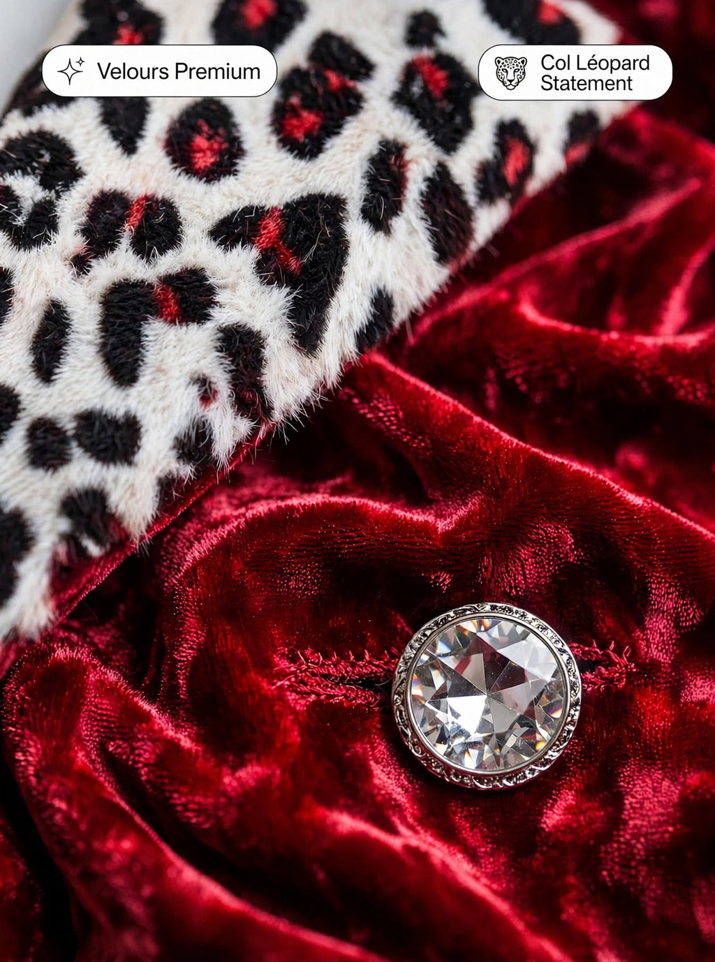 Manteau Long en Velours Rouge Audacieux - Édition Révérence