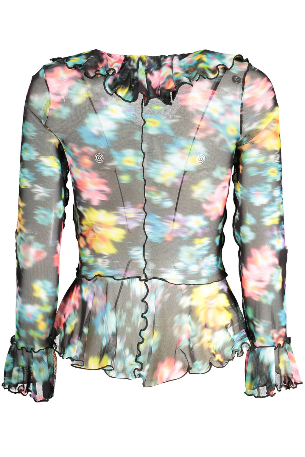 DESIGUAL BLACK WOMEN'S LONG SLEEVED T-SHIRT-1