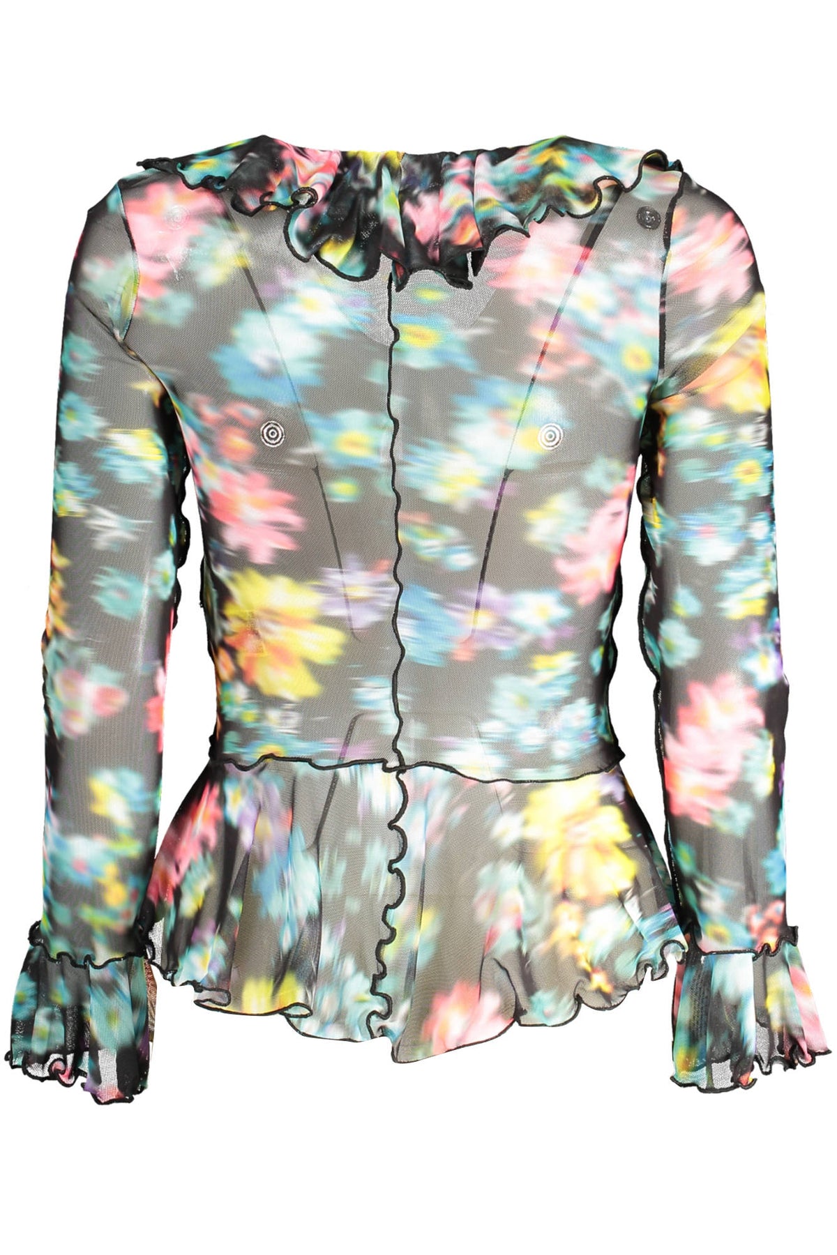 DESIGUAL BLACK WOMEN'S LONG SLEEVED T-SHIRT-1