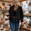 Veste en Velours Côtelé Noir - L'Essentiel Chic & Confort