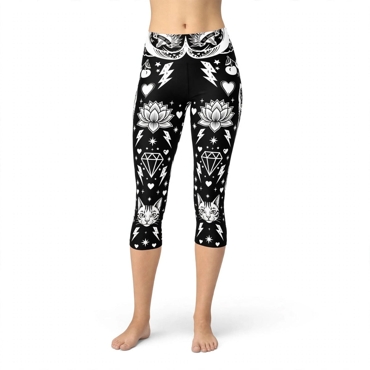 CAPRI LEGGINGS - MYSTIC CAT | BOURIQUE33