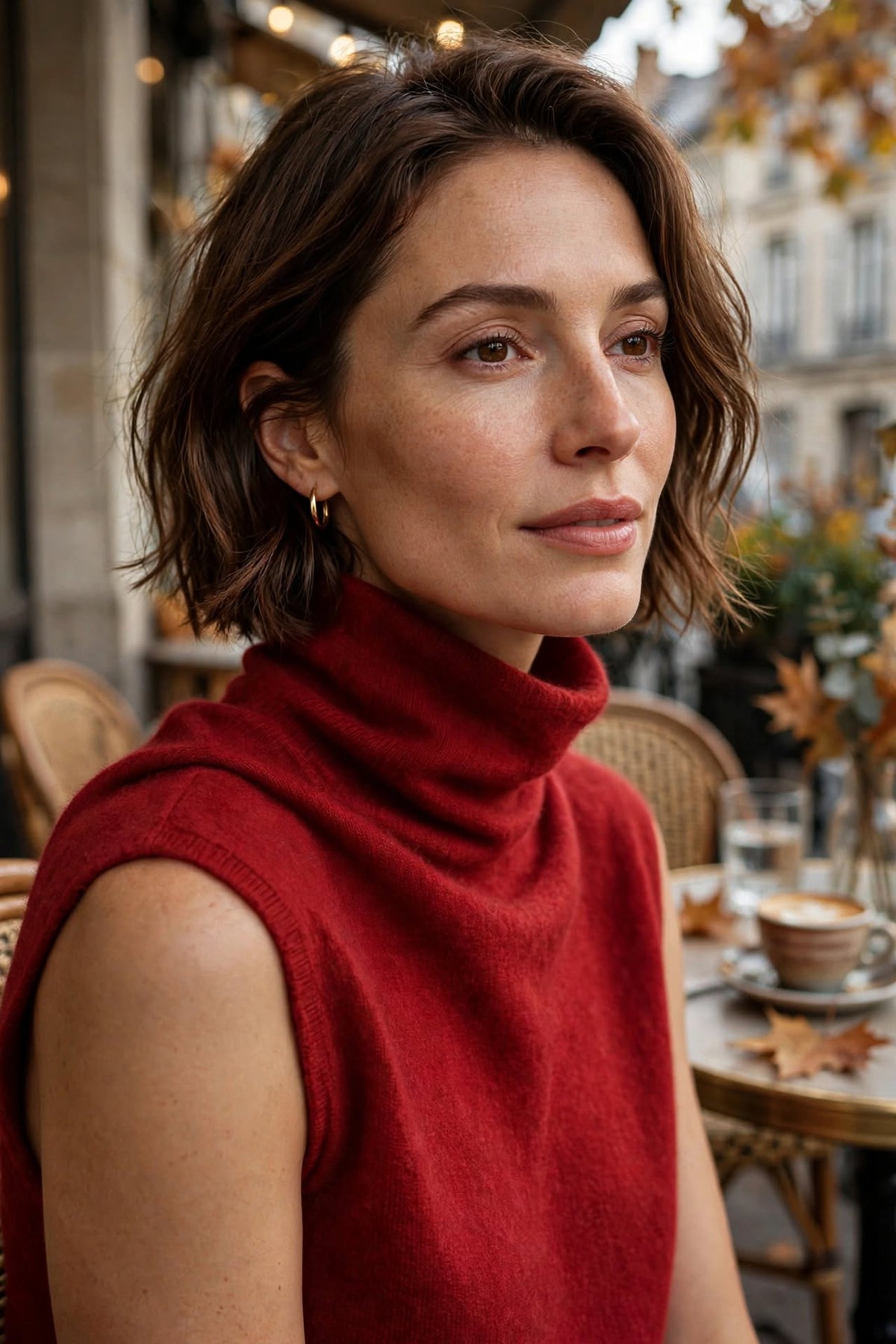 LILLY 13 - Le Pull Douceur Sans Manches Rouge Passion