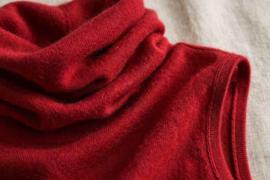 LILLY 13 - Der ärmellose Kuschelpullover in leidenschaftlichem Rot