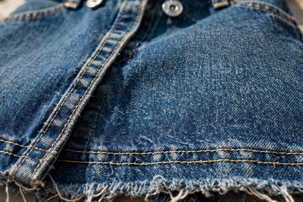 Jupe Midi en Jean Chic à Boutons Dorés - Élégance Contemporaine