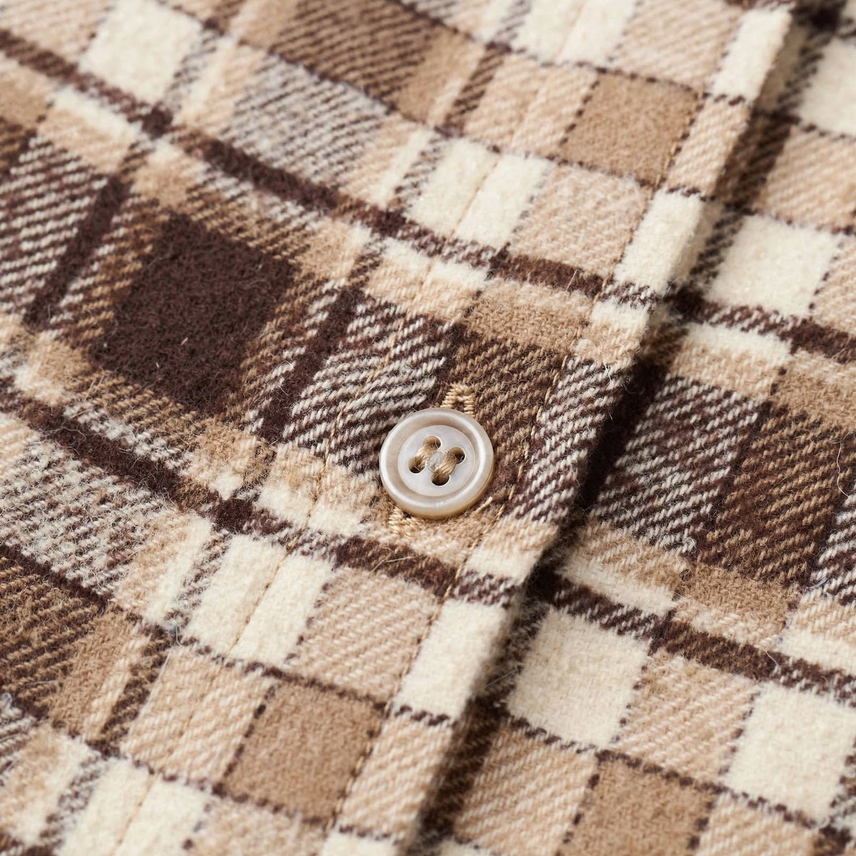 Chemise à carreaux à manches longues pour femme Makadamia, 100 % coton, fabriquée en Italie