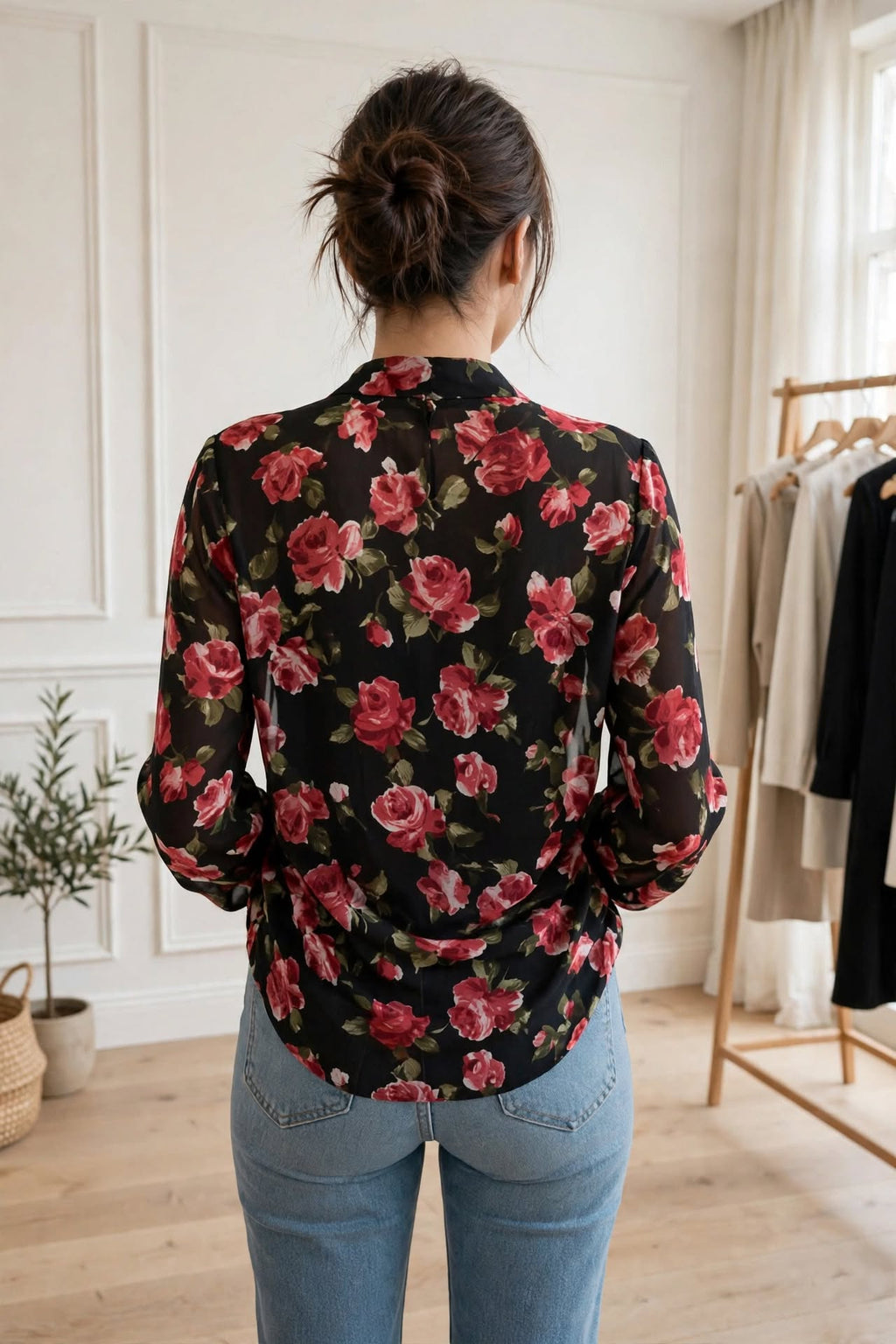 Chemisier Floral « Romance Bohème » - Soie Légère & Élégance