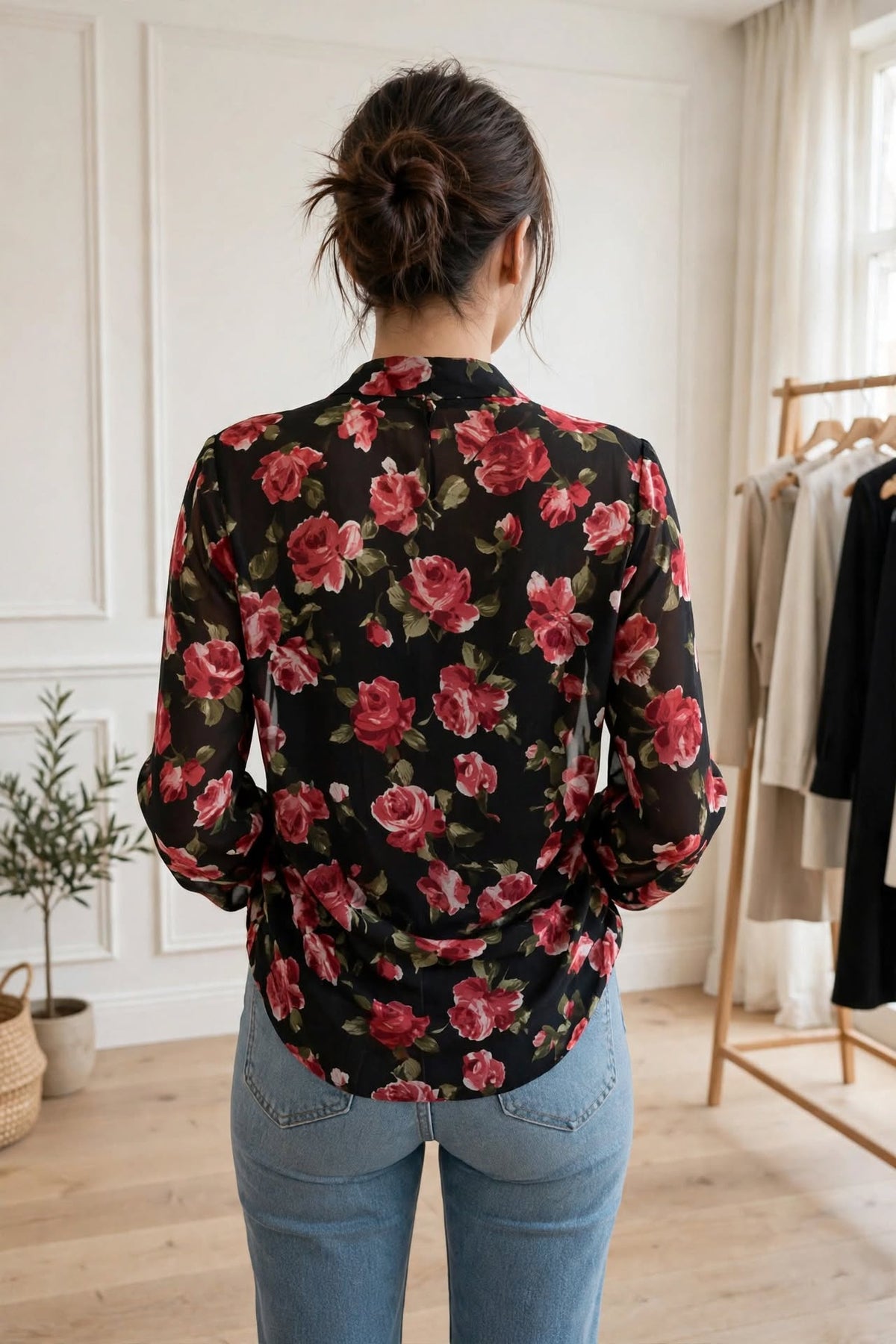 Chemisier Floral « Romance Bohème » - Soie Légère & Élégance