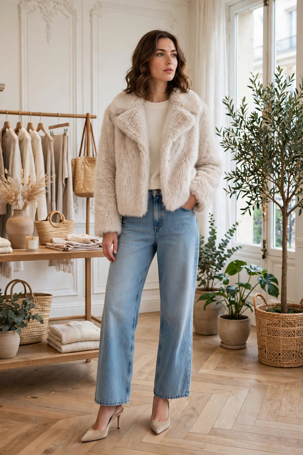 Veste en Fausse Fourrure « Aura » – Élégance Douceur Absolue