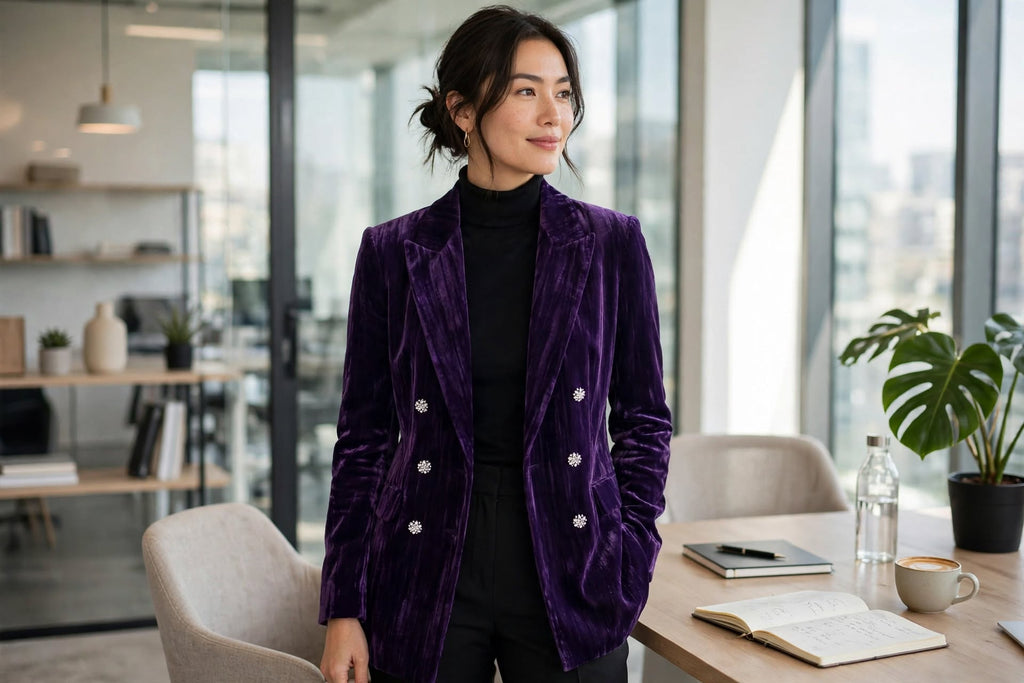 Robe Blazer Bicolore Signature - L'Élégance Contrastée