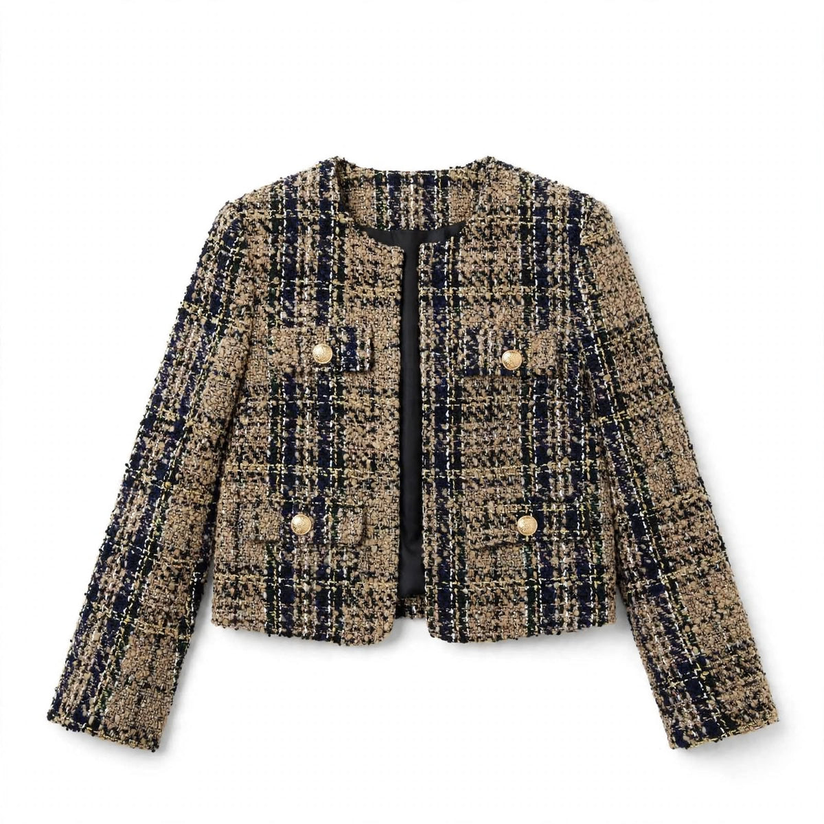 Veste en Tweed Structurée 'Parisienne Chic' - Élégance Intemporelle