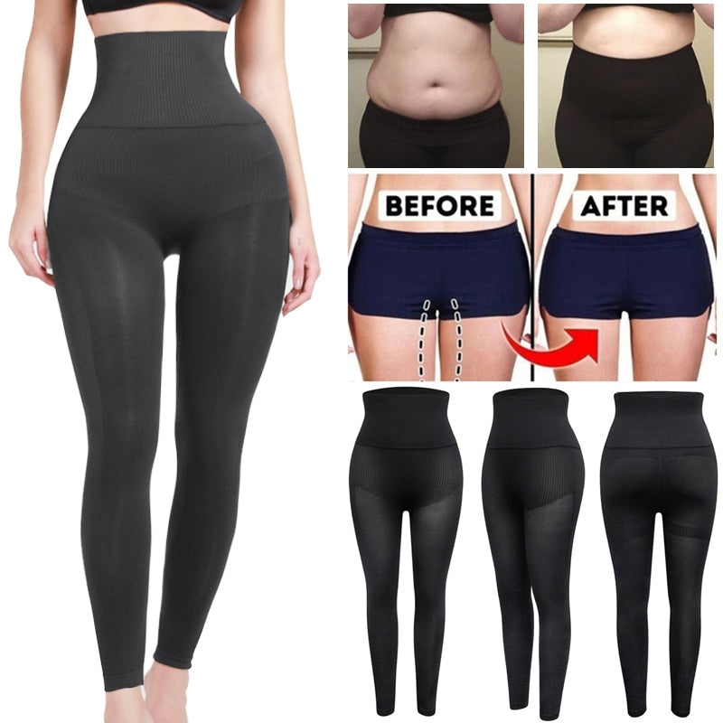 Culotte gainante taille haute, effet ventre plat, amincissante pour les cuisses-1