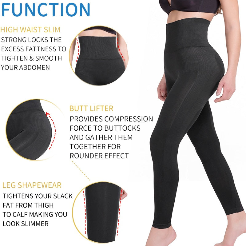 Culotte gainante taille haute, effet ventre plat, amincissante pour les cuisses-2