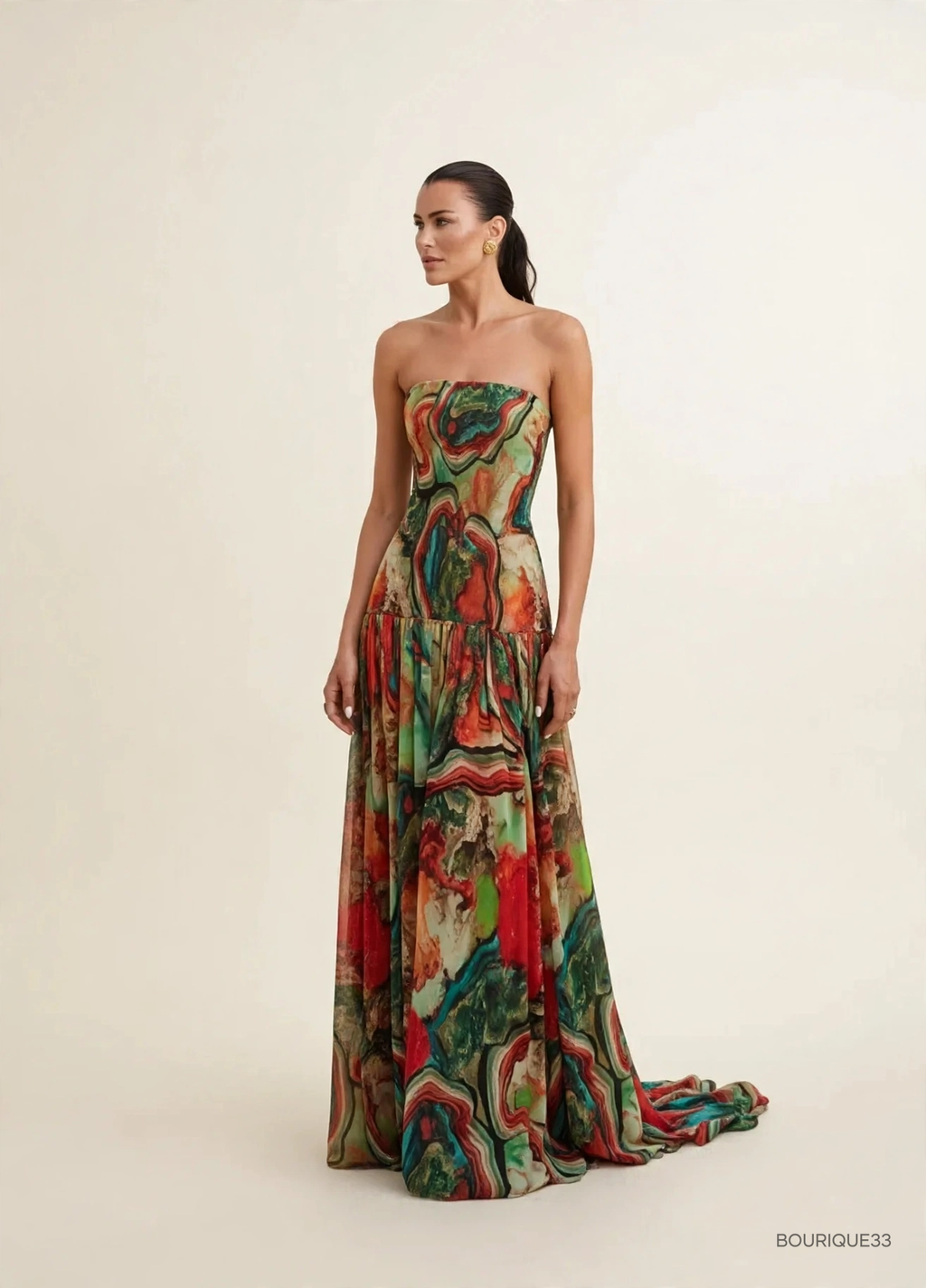 Aura Maxi Dress - Agate Print