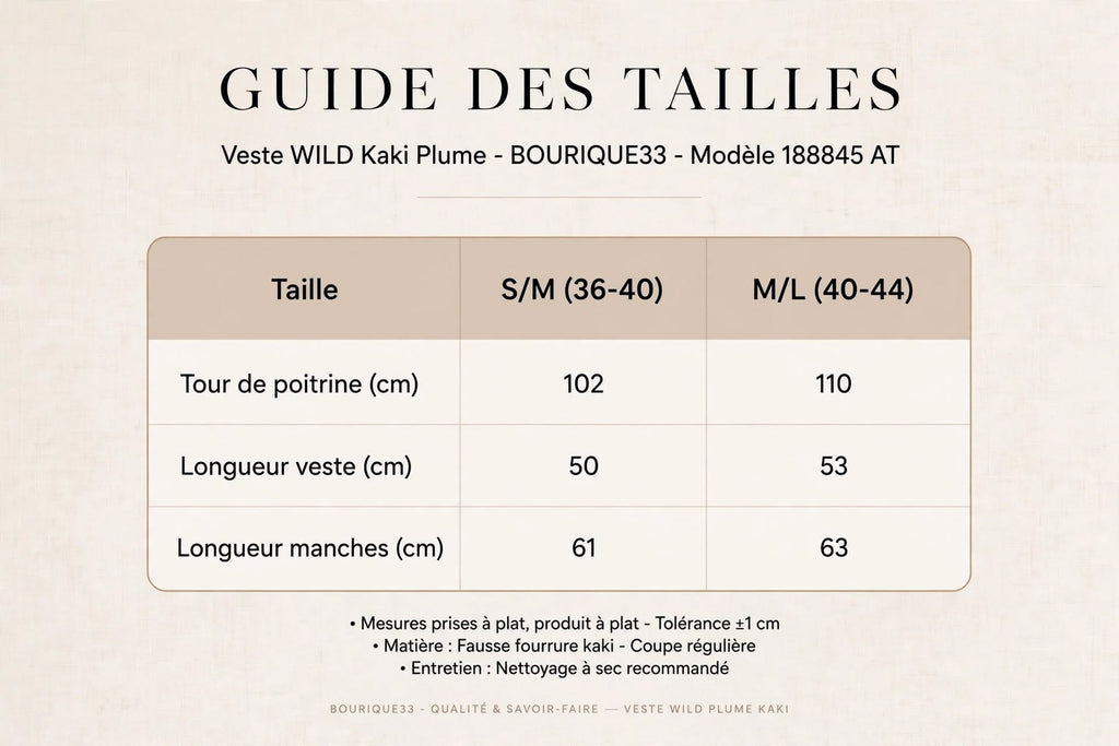 Veste femme fausse fourrure kaki WILD courte shaggy