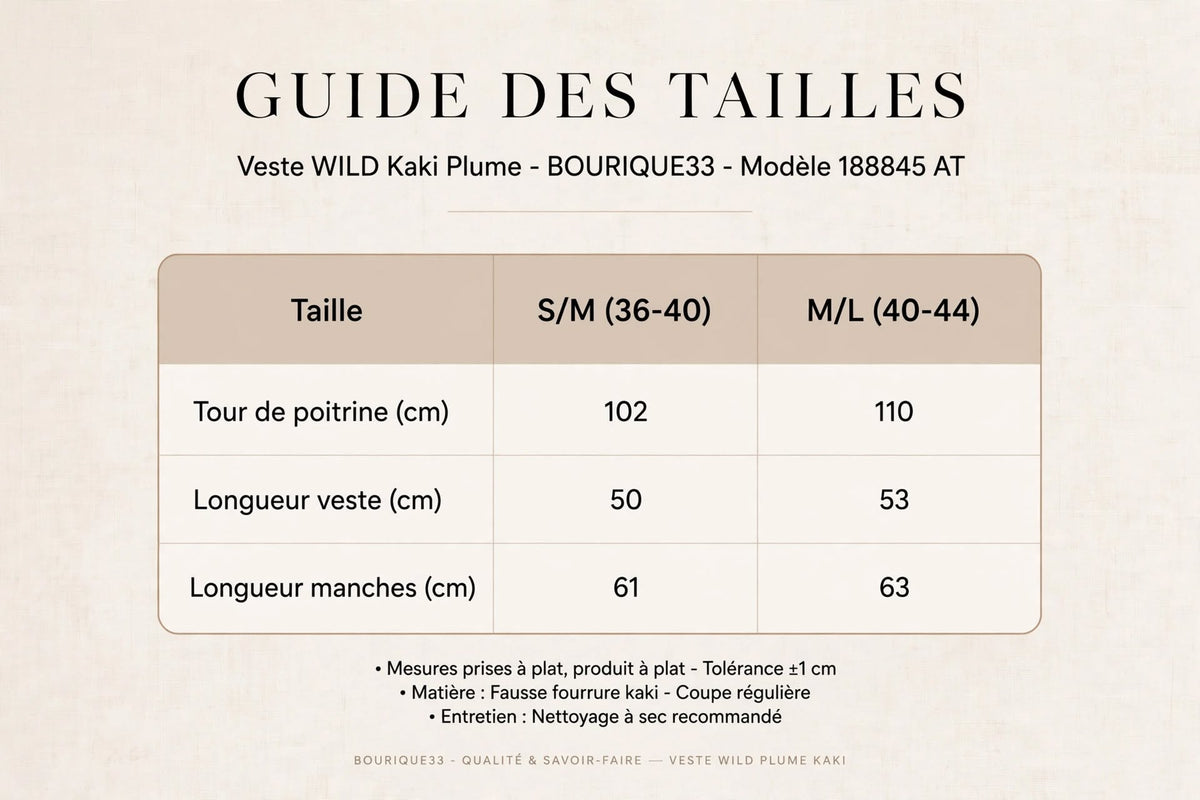 Veste femme fausse fourrure kaki WILD courte shaggy