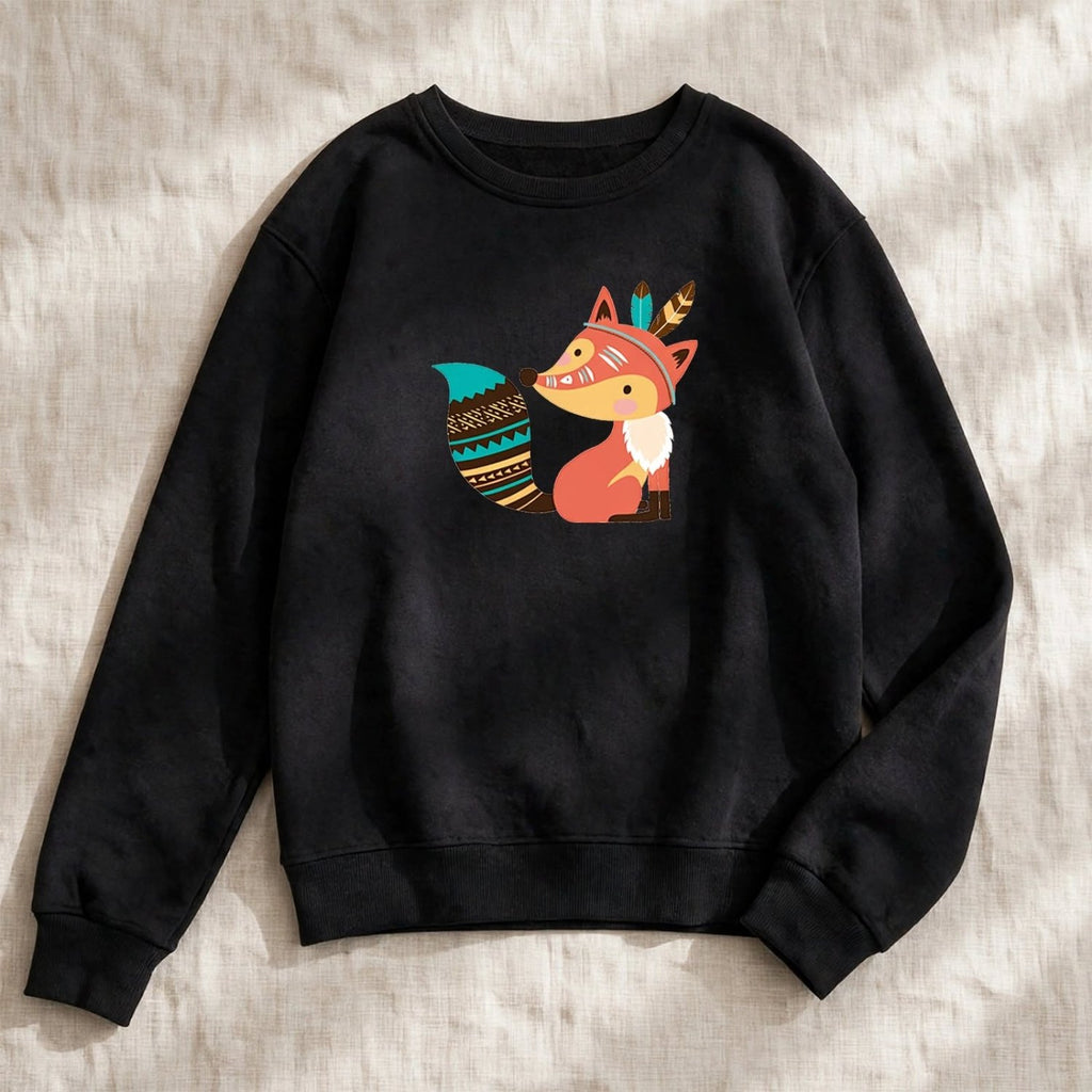 Sweat-shirt Bohème Chic 'Petit Renard' – Confort et Élégance - Mode01 BlackJackets, Vests for Women0cmCJNSSYWY04402-01 Black-3XLSweat-shirt Bohème Chic 'Petit Renard' – Confort et Élégance