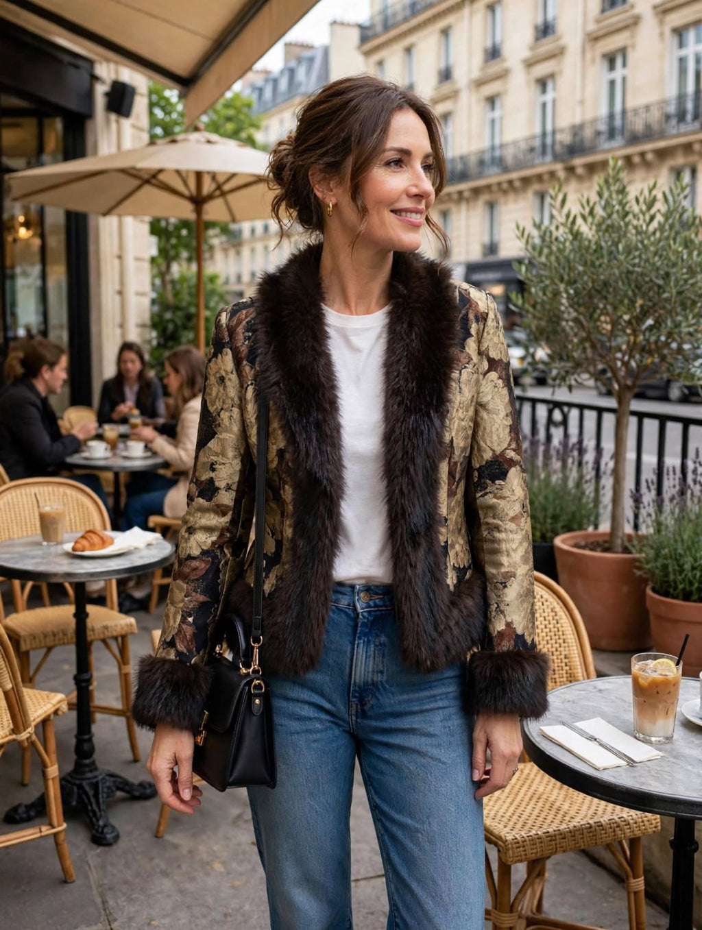 Veste Brocard Signature : Élégance Florale et Détails Fourrure - ModePrintingJackets, Vests for Women0cmCJYD325810903CXVeste Brocard Signature : Élégance Florale et Détails Fourrure