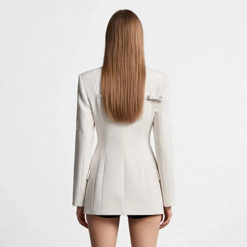 Blazer Blanc Sculptural - Coupe Blazer Robe - S au XXL