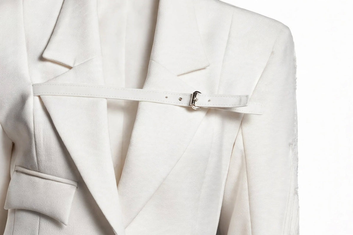 Blazer Blanc Sculptural - Coupe Blazer Robe - S au XXL